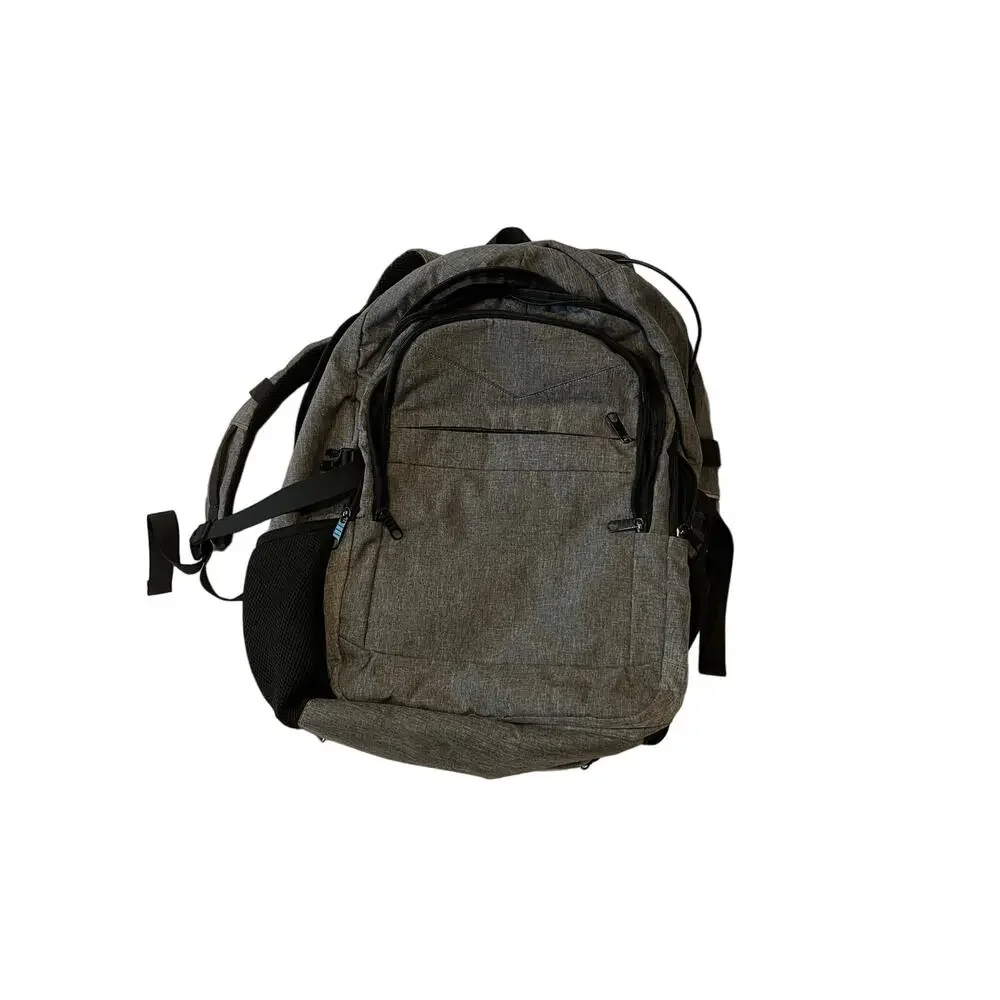 Generic Gray Padded Computer Backpack - Picture 1 of 5